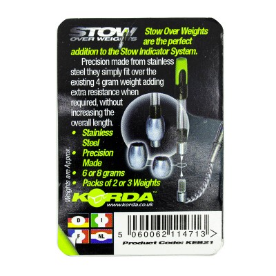 Огрузка Korda Spare Weights 6,0гр для индикатора Stow Indicator 2шт