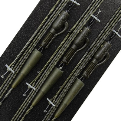 Готовый монтаж Korda Leadcore Leaders Hybrid Lead Clip QC Swivel Weed 1м