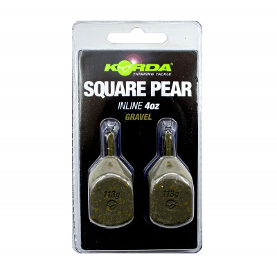 Грузило Korda Square Pear Inline Blister Gravel 4,0oz 112гр (Уценка)