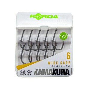 Крючок Korda Kamakura Wide Gape Barbless №6 безбородый