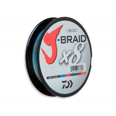 DAIWA Шнур J-Braid x8 300м Multicolor 0,24мм 18кг