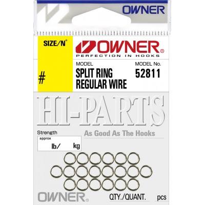 Кольцо заводное Owner Split Ring Regular nickel №3 20шт