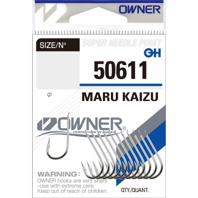 OWNER Крючок  Maru Kaizu nickel №1/0 9шт