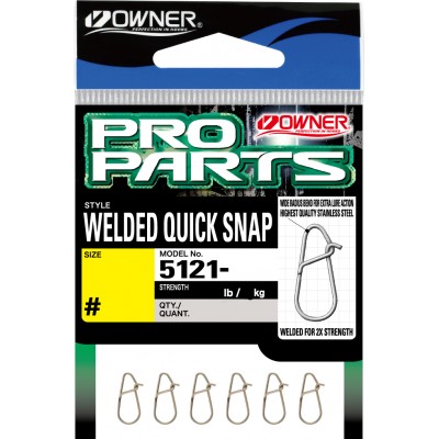 OWNER Застежка Welded Quick Snap Tairiki №1,5 6шт