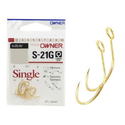 OWNER Крючок S-21G gold №8 10шт