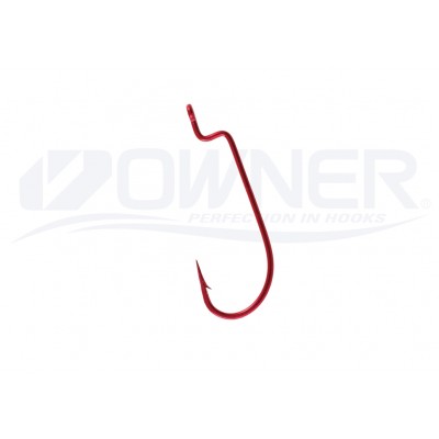 OWNER Крючок Offset Shank Wide Gap red №1/0 6шт