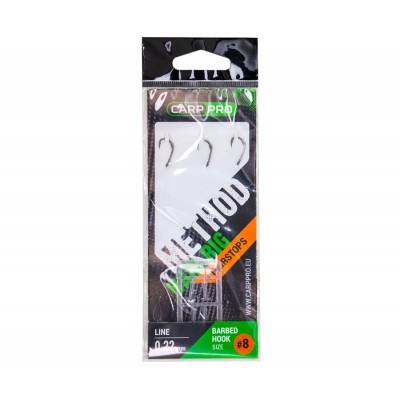 CARP PRO Поводок готовый с крючком Method Hair Rig Line №8 d0.22мм