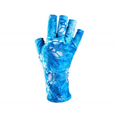 Перчатки солнцезащитные Veduta UV Gloves Reptile Skin Blue Water S-M мужские
