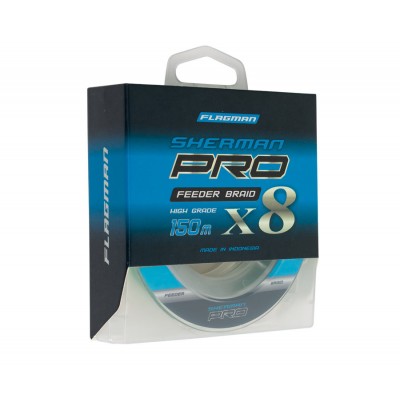 FLAGMAN Шнур Sherman Pro Feeder Braid F8 150м Green 0.16мм 12кг 25lb