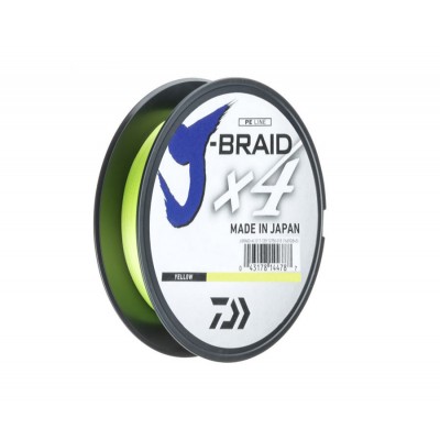 DAIWA Шнур J-Braid x4 270м Yellow 0.33мм 22.4кг
