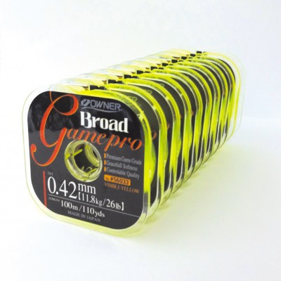 OWNER Леска Broad Game Pro yellow 100м 0.16мм 1.75кг