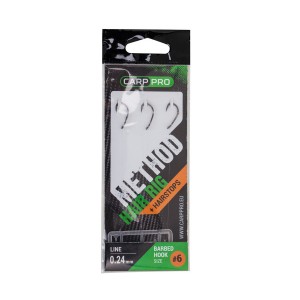 Готовый поводок Carp Pro Method Hair Rig Line 0,24мм Hook Size #6