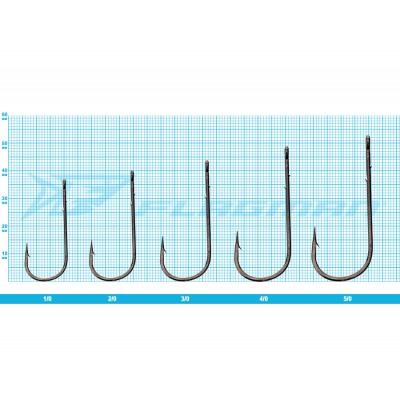 Крючки Flagman Single Round Bend Worm №3/0