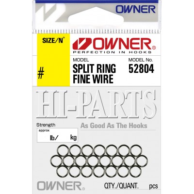 Кольцо заводное Owner Split Ring Fine Wire №00 24шт