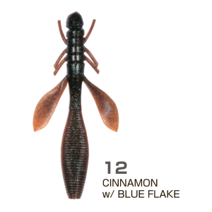 OWNER Мягкая приманка Yuki Bug YB-85 3,3" #12 Cinnamon w/Blue Flake  8,5см 8шт