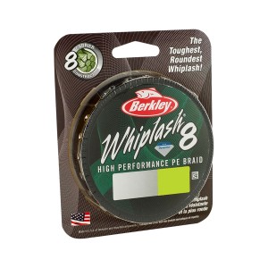 BERKLEY Шнур плетеный X8 Whiplash 300м 0,20мм 27,63кг Green