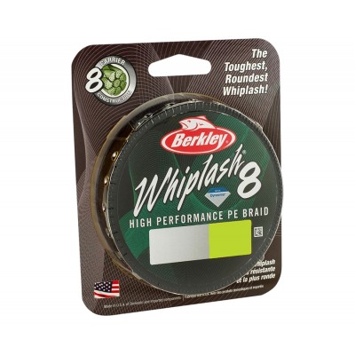 BERKLEY Шнур плетеный X8 Whiplash 300м 0.20мм 27.63кг Green