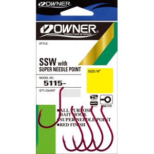 OWNER Крючок Oh SSW red №1 8шт