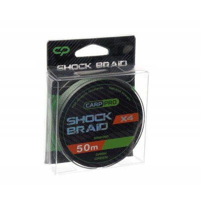 Шок-лидер Carp Pro Shock Braid PE X4 0.16мм 50м Dark Green