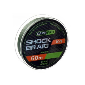 Шок-лидер Carp Pro Shock Braid PE X4 0.16мм 50м Dark Green