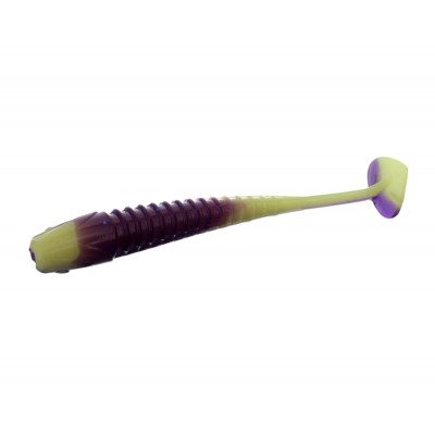 FLAGMAN Виброхвост Icon 3" #0527 Violet/Lime Chartreuse 7.5см 6шт