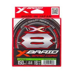 YGK Шнур плетеный X-Braid Braid Cord X8 150м #0,8