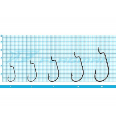 Крючки Flagman Slim Worm Offset №2