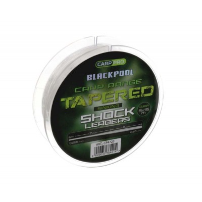 Шок-лидер Carp Pro Blackpool Sink Tapered Mono 0.225-0.55 мм, 5х15 м