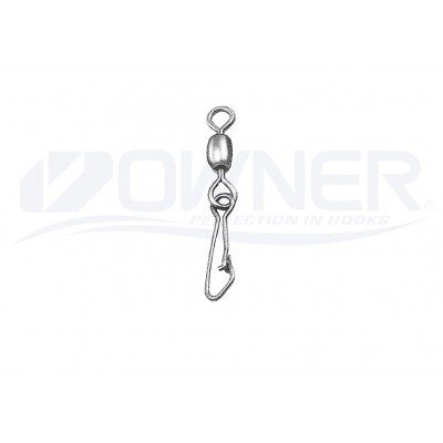 Застежка с вертлюгом Owner Hooked Snap Swivel №6 8шт