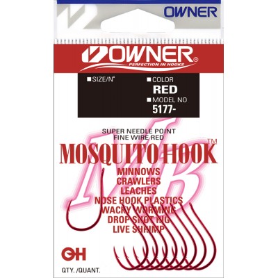 OWNER Крючок Mosquito Hook red №4 10шт