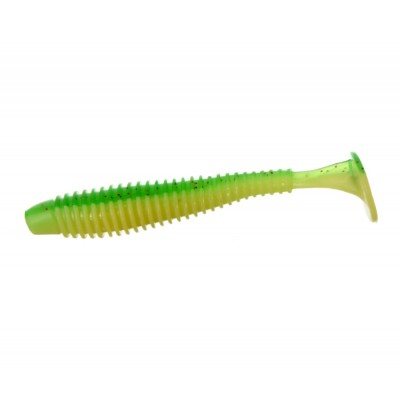 FLAGMAN Виброхвост Mystic Fish Fat 2.8" #1527 Lime/Lime Chartre 7см 5шт