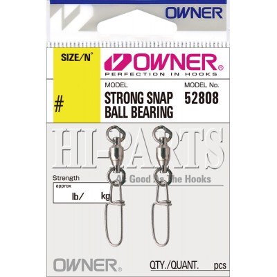 OWNER Застежка Strong Snap Ball Bearing №4 2шт