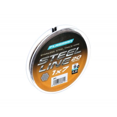 FLAGMAN Поводковый материал Stainless Steel X7 14кг 20м d0.39мм