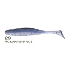 OWNER Виброхвост Juster Shad JRS-105 4,2" #29 Pro Blue w/Silver Flake 10,5см 7шт