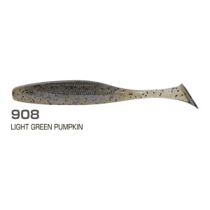 OWNER Виброхвост Juster Shad JRS-105 4,2" #908 Light Green Pumpkin 10,5см 7шт