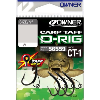 OWNER Крючок Carp Taff D-Rig w/CT-1 teflon №2 4шт