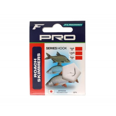 FLAGMAN Поводок готовый Pro Roach Skimmers Hooks №16 d0.14 90см 7шт