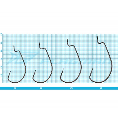 Крючки Flagman Worm Trophy Offset №2/0