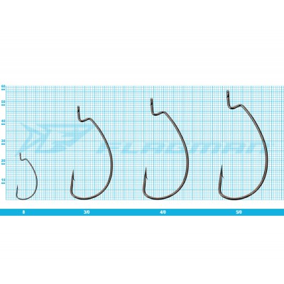 Крючки Flagman Worm Wide Gape Offset №5/0
