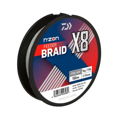 DAIWA Шнур N'ZON X8 Braid 150м Steel gray 0,08мм