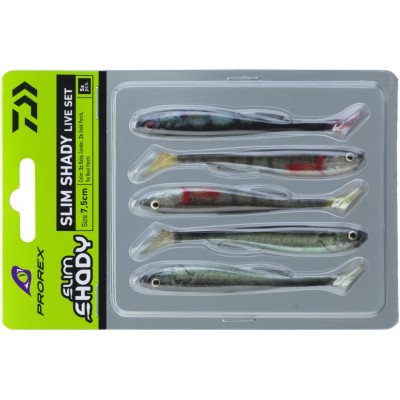 DAIWA Мягкая приманка PX Real Slim Shady Live Color Set 7,5см 5шт
