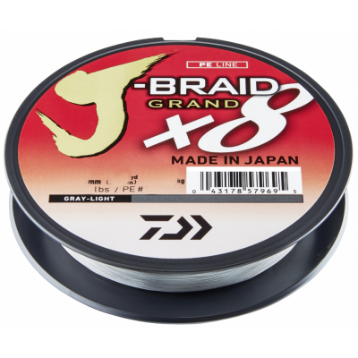 DAIWA Шнур J-Braid Grand x8 135м Light Grey 0.20мм 16кг