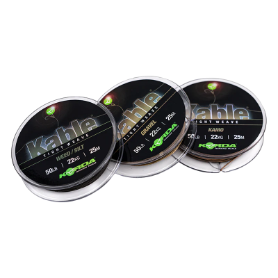 KORDA Лидкор Kable Tight Weave 25м Weed