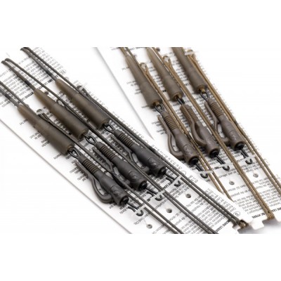 KORDA Монтаж готовый Kable Leadcore Leader Hybrid Lead Clip QC Swivel Weed 50см