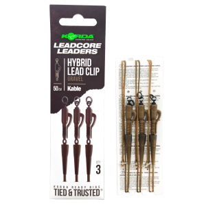 KORDA Лидкор Kable Leadcore Leader Hybrid Lead Clip 50см Gravel