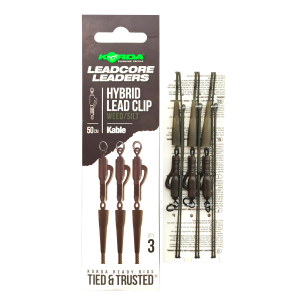 KORDA Лидкор Kable Leadcore Leader Hybrid Lead Clip 50см Weed