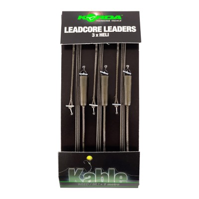 KORDA Монтаж готовый Leadcore Leader Heli Weed Silt 3шт
