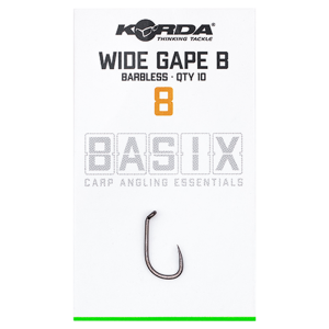 KORDA Крючок Basix Wide Gape №8 без бородки 10шт