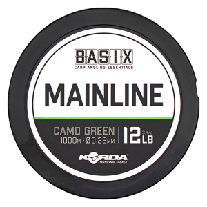 KORDA Леска Basix Main Line 0.35мм 1000м 12lb Camo green