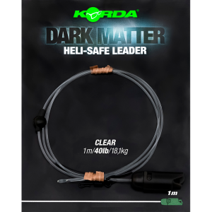 KORDA Лидер Heli Safe 40lb 1м прозрачный